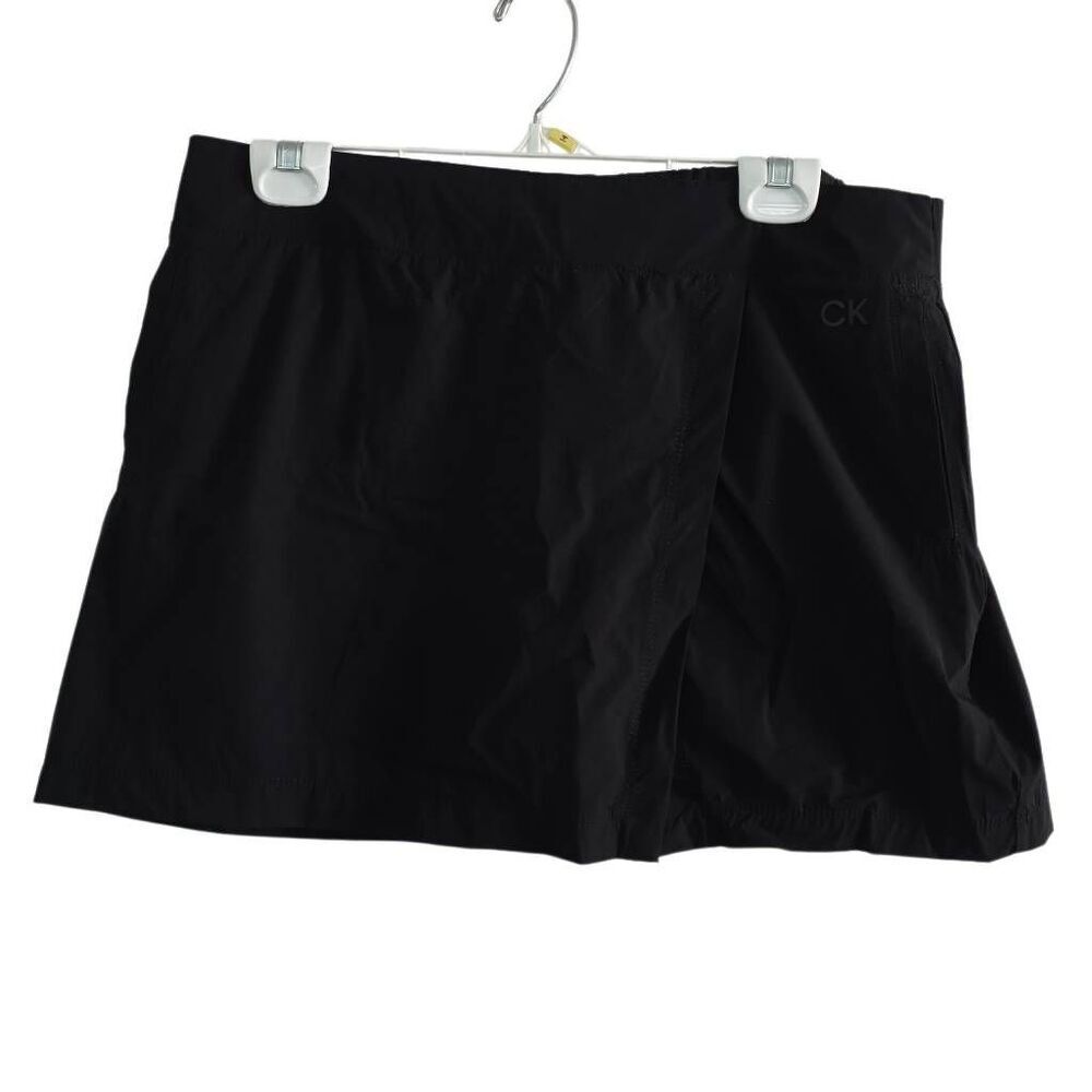 Calvin Klein Performance Women's Size Large Black Athletic Skort with Side Slit